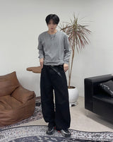 Lean Dart Curved Cotton Pants