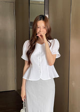 Luzel Puff Peplum Blouse