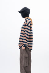 メリストライプロングスリーブTシャツ