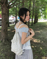 favor color dot back/strap BAG