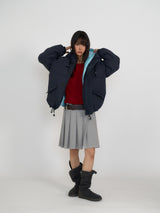 パフィーシンサレートリバーシブルジャンパー (ネイビー & スカイブルー)