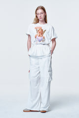 ルーズフィットTシャツ キューピッドオンクラウド