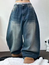 グラデーションバルーンロングデニムパンツ🩵🤍