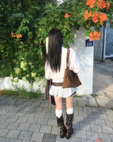 ワイドバックルストラップロングブーツ