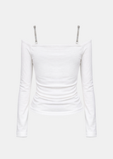 Lauren Check Frill Lace Button T-shirt