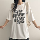 カーブレタリングショートスリーブTシャツ
