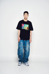 25SS ALIEN RABBIT POPART SHORT SLEEVE T-SHIRT BLACK
