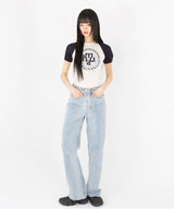 JACQUARD LOGO RAGLAN HALF KNIT [2color]