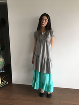 Liang button frill long skirt (4color)