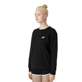 Point space embroidery LS tshirt(Black)