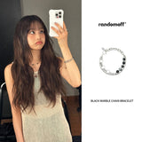 [Celeb pick] Black Marble Chain Bracelet