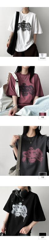RONER Oversized-fit Short Sleeve T-shirt