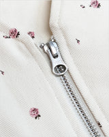 Flower Walk Zip-Up vest Ivory