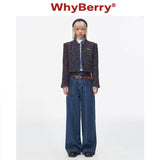 Why Berry 22AW "Modern Fragrance" Short Style Small Fragrance Motorcycle Coat Thick Coat Jacket