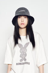 25SS LINE POINT BUCKET HAT CHARCOAL