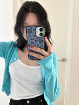 F.heart leopard case (navy)