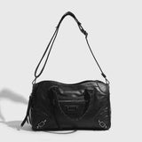 [Unisex] スタッドレザークロスモーターバッグ