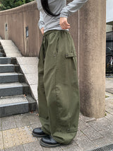 BALLOON SNAP WIDE PANTS (3C)