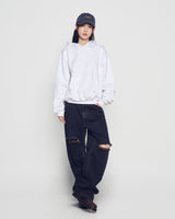 26SS ツートーンシックプリントフーディー
