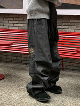 Star Carpenter Raw Pintuck Balloon Pants