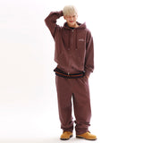 HEARTFELT P/G HOODY ZIP_BURGUNDY