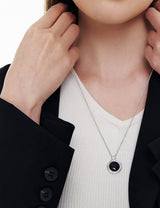 26SS★ [Premium Plating] Pennysense AB(W) Coin Necklace Gold Stone