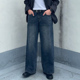 Basic Washing Wide Denim Pants - 4COLOR