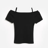 [MADE] Yan off-shoulder short-sleeved T-shirt