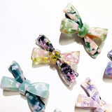Marble ribbon hairclip (6color)