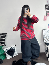 ステッチバルーンデニムパンツ 💙S-XL🖤