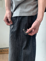 [COOL] アイススナップカーブドバンドデニムパンツ