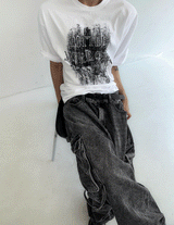 nebrae grunge short-sleeved T-shirt