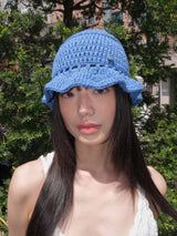 Coma Ruffle Beanie - Blue