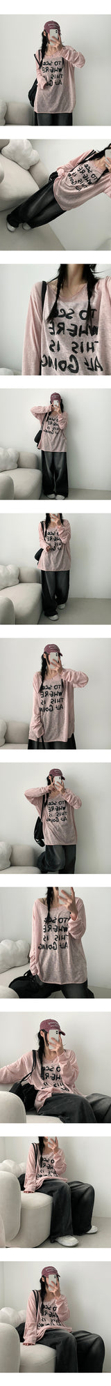 Lau Lettering Summer Knitwear (4 colors)