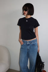 TENCEL PETIT TEE_NAVY
