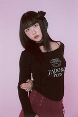 J'adore Plein スカーフTシャツ (ブラック)