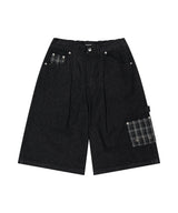 BERMUDA CHECK POCKET DENIM SHORT