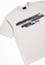 BBD 隠しスローガン ピグメント Tシャツ (サンド)