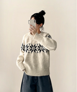 Eve High Quality Nordic Snowflake Round Knit