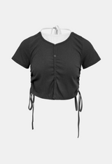Claire Ruched Halter Tee