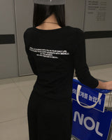 "ONLY" レタリングUネックショートスリーブTシャツ