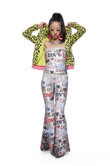 Yellow Leopard Print Hoodie