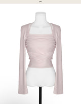 [ballet mood💗] punit tulle halter layer top