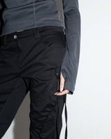 Diagonal Button Long Sleeve Charcoal