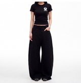 Stretch Cotton Slim Short Sleeve T-shirt Eight Ball Black