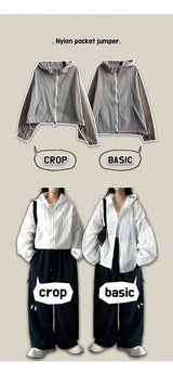 E-ring Basket Nylon Summer Windbreaker Hooded Jumper