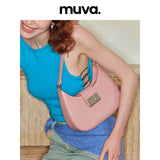 muva.ジェニュインレザー ニッチ デザイナー アームピット バッグ バゲット バッグ