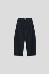 Dunted Tripe-Stitch Curved Denim