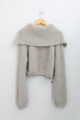Shoulder collar loose knitwear
