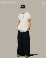 TP Slub V-Neck 1/2 T
